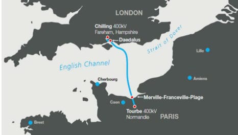 Landmark for English Channel electricity link project