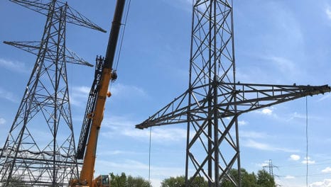 Pylon built to allow electricity to flow between UK and Europe