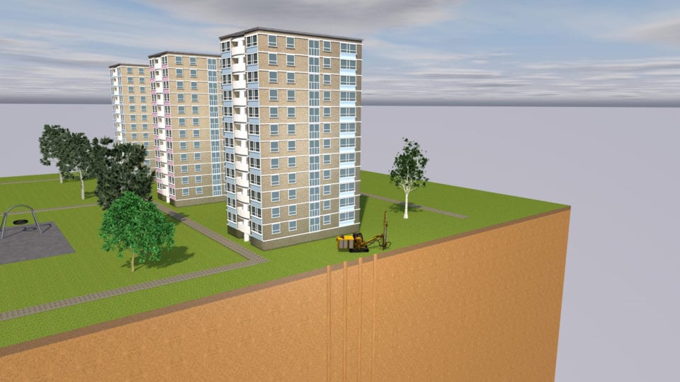 Seven tower blocks replace gas with GSHP technology