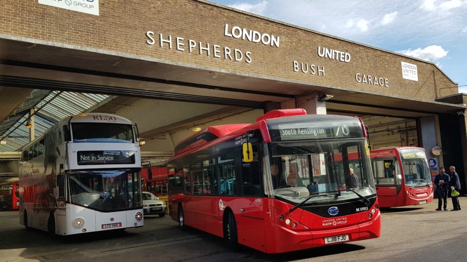 London bus garage goes electric